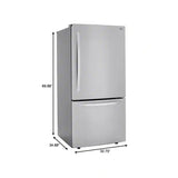 LG 25.50 cu. ft. Bottom Freezer Refrigerator in Stainless Steel with Filtered Ice and Smart Cooling