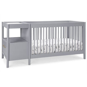 new Delta Children Zoe 5-in-1 Convertible Crib and Changer, Gray