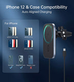 New Choetech MagLeap Magnetic Wireless Car Charger for Air Vent Mount, Black