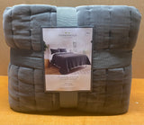 new Channel Stitch Velvet Quilt - Threshold, Charcoal - Full/Queen